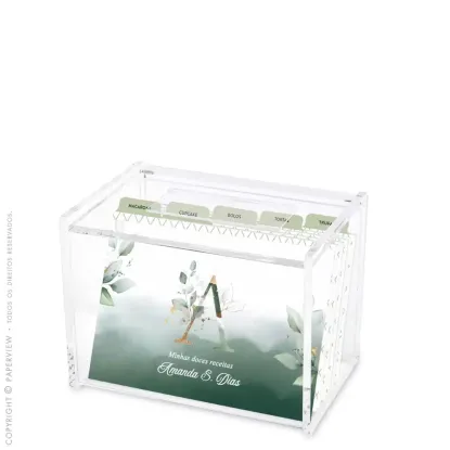 Cristal Box Nature Letter - caixa aberta 