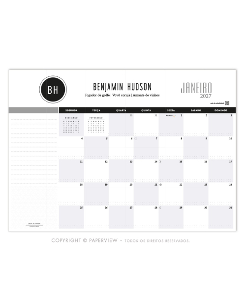 Desk Planner Mensal | Orb