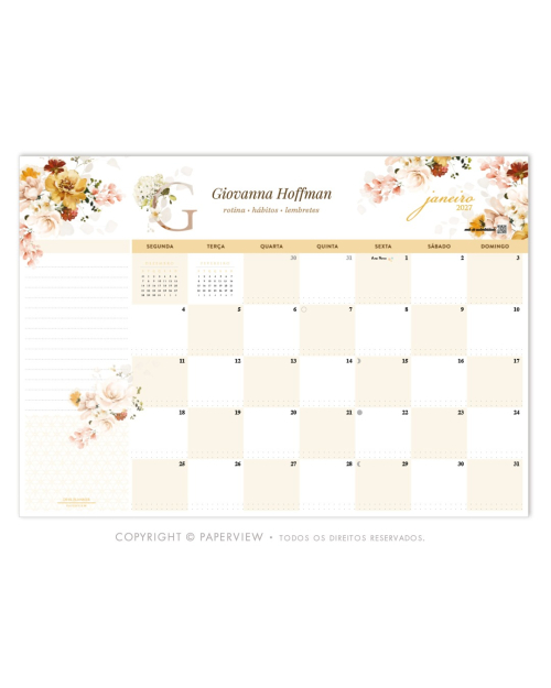 Desk Planner Mensal | Splendore