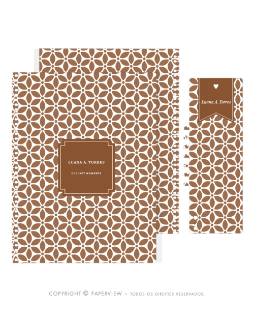 Capa Extra Personalizada para Planner | Paper Motif Bee Flower