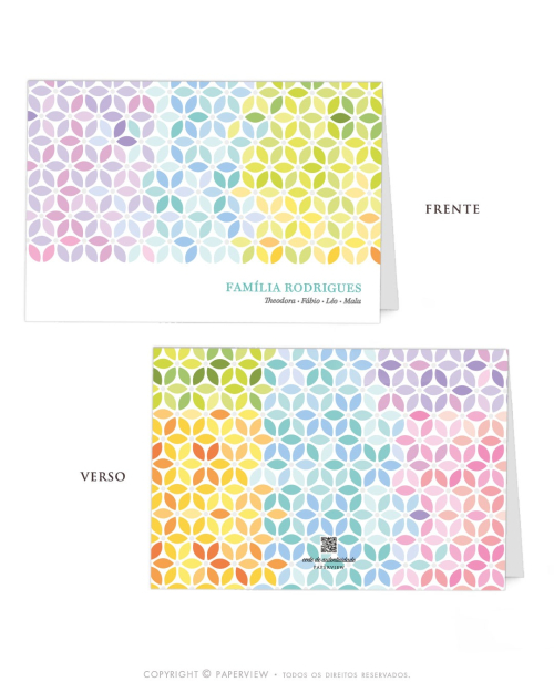 Cartões de Mensagem com Dobra | Bee Flower Rainbow