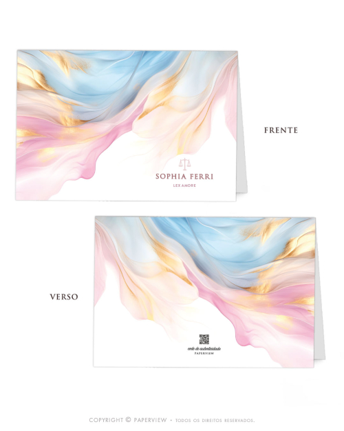 Cartões de Mensagem com Dobra | Scarf L'Océan Mirage