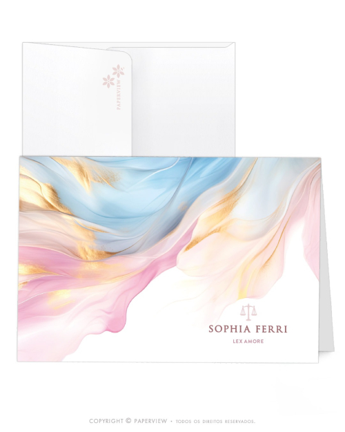 Cartões de Mensagem com Dobra | Scarf L'Océan Mirage
