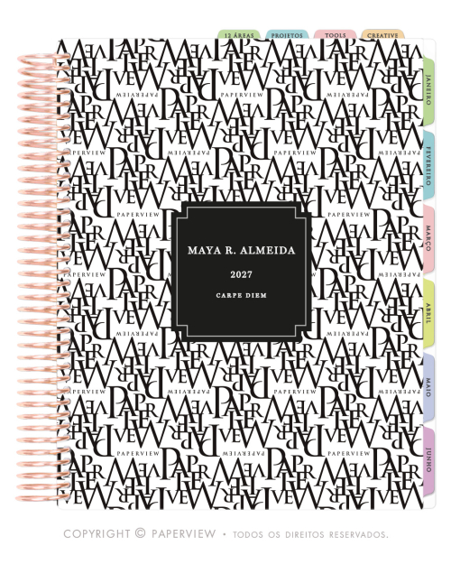 Daily Planner 2027 | Paper Graph | Black