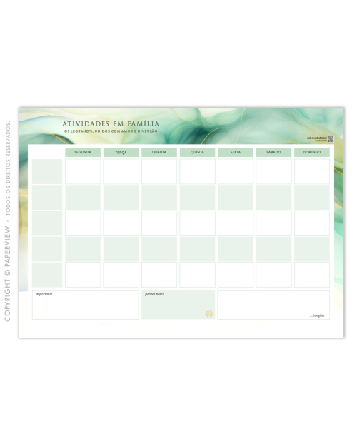 Desk Planner Semanal | Scarf L'Océan