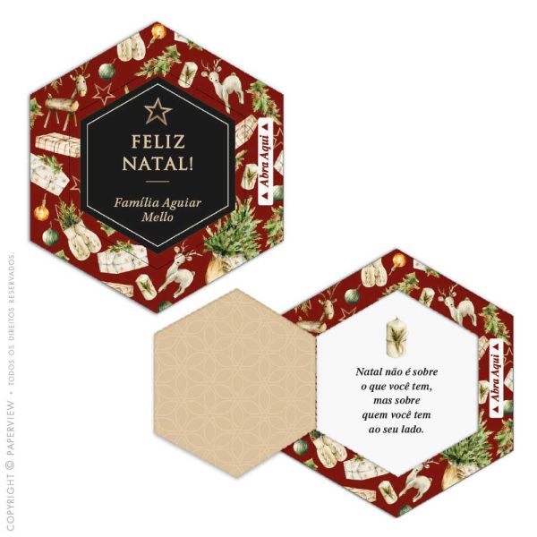 Bee Open Cards Feliz Natal - Paperview